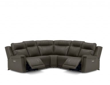 Revy Power Reclining Leather Sectional - Available With Power Tilt Headrest